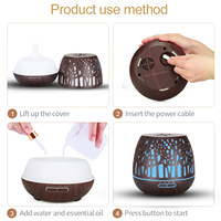 Diffuseur d'humidité ultrasonique à marque privée avec protection d'arrêt automatique, diffuseur d'aromathérapie pour la maison, le spa, le bureau, l'hôtel