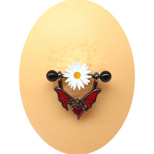 Boucle d'oreille en acier inoxydable, papillon rouge, Piercing de nombril, de <span class=keywords><strong>nez</strong></span>, d'haltère industriel, de Cartilage, d'hélice, de cœur, de mamelon - Product Image 3