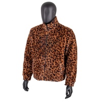 Veste coupe-vent réversible en fausse fourrure TOPSHOW, hiver, haute qualité, imprimé léopard personnalisé, épaisse, lourde, fermeture éclair