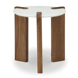 Mesa Auxiliar de Madera Natural Sólida con Diseño Tallado a Mano de Primera Calidad, Mueble Decorativo Elegante para Dormitorio o Sala de Estar - Product Image 2