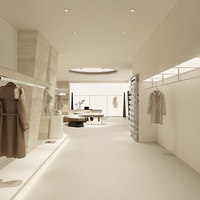 Présentoirs sur mesure, système d'affichage de vêtements, aménagement de magasin de vêtements, design d'intérieur pour boutique de mode, magasin de détail