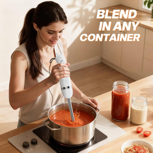 Procesador de Alimentos Eléctrico Portátil para Uso Doméstico, Controles de Botón, Recipiente de Plástico, Batidora para Jugos, Batidos y Huevos - Product Image 4