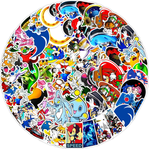 50/100 Uds./Bolsa de Pegatinas de Vinilo Removibles a Prueba de Agua de <span class=keywords><strong>Sonic</strong></span> the Hedgehog para Decoración de Teléfonos, Laptops, Botellas de Agua y Diarios - Product Image 2
