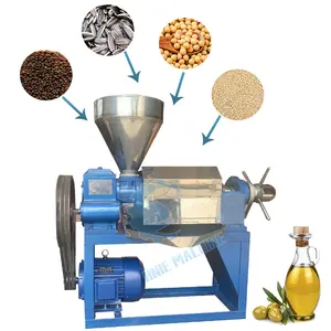 Extractor de aceite de semilla de algodón Industrial, máquina prensada de aceite de coco para prensado en frío de aceite de oliva