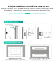Syoung IP65 - Ordenador Industrial Integrado Resistente al Agua de 15.6 Pulgadas, Android 13, PC Todo en Uno, Pantalla Táctil Capacitiva VESA para KDS