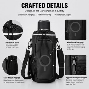 Custom Logo Magnetic Gym Bag with Magnet <strong>Gymbag</strong> Magnetic Water Bottle Holder Carrier for Men <strong>Women</strong> Workout Sport Fitness - Product Image 2