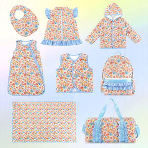 <span class=keywords><strong>Manteau</strong></span> d'hiver coupe-vent avec col claudine et bordure en dentelle Vêtements d'extérieur chauds Veste matelassée à imprimé floral pour filles - Product Image 6