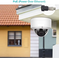 OEM Support 4MP Kamera cctv jaringan mini, kamera ip kubah P2P luar ruangan IP66 mikrofon tanam 30m WDR H.265
