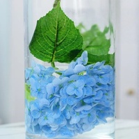 Vente en gros de fleurs artificielles en latex, hortensias 3D imprimés, aspect réaliste, couleur ivoire, branche d'hortensia, décoration de mariage et de la maison, fleurs artificielles