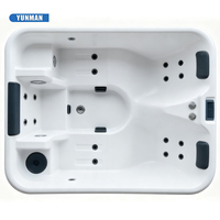 Spa de nage extérieur rectangulaire haut de gamme en acrylique, autoportant, avec jets de massage, pour 4-5 personnes, hydrothérapie, bain à remous