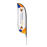 Vente directe du fabricant, drapeau de plage de haute qualité, grand logo personnalisé, impression numérique sur polyester