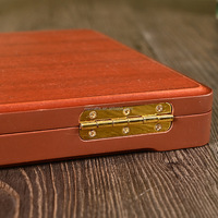 Boîte à trophées pliable personnalisable en bois et support de présentation de médailles, boîte à certificats en bois couleur séquoia et plaque souvenir en bois