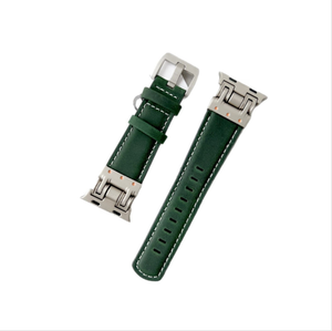 Correa de reloj de cuero genuino de lujo para Apple Watch <span class=keywords><strong>Iwatch</strong></span> 7 <span class=keywords><strong>8</strong></span> 9 Ultra 40 <span class=keywords><strong>41</strong></span> 44mm 45mm 49mm Correa pulseras hombres correa de repuesto - Product Image 4