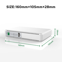 Mini UPS Wifi 3 ports DC 5V 9V 12V POE 12V 24V Batterie au lithium de secours UPS 21W DC UPS 8800mAh 10000mAh