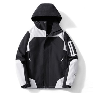 Giacca a vento <span class=keywords><strong>impermeabile</strong></span> da <span class=keywords><strong>uomo</strong></span> in morbido guscio per la primavera autunno sport all'aria aperta quattro stagioni con zipper da pesca - Product Image 6