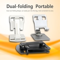 Support de téléphone portable pliable pour bureau Support de téléphone portable en métal en aluminium réglable à 360 rotations pour iPhone iPad Tablette pour tout téléphone