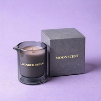 Pot à bougie en verre soufflé à la main ambré avec bec verseur, 8oz, 10oz, 12oz, pour la fabrication de bougies parfumées, avec boîte