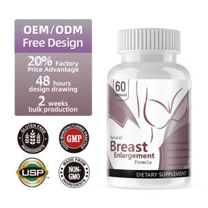 Fórmula Natural para el Aumento de Senos, 60 Cápsulas, Suplemento Dietético, Aumenta la Plenitud y el Tamaño, Seguro y 100% Natural - Product Image 6