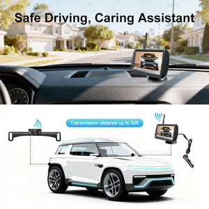 Sucker Cup 4.3 inch Wireless Screen with HD Night Vision License Plate Backup Camera For <b>Car</b> Suv - Product Image 3