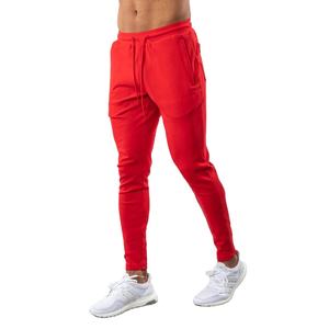 95% хлопковые 5% эластан красные пустые штаны для бега для мужчин на заказ спортивные штаны оптом мужские узкие тренировочные брюки - Product Image 1
