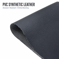 Tissu en cuir PVC gaufré imperméable, dos tricoté, simili cuir synthétique pour sacs, meubles et rembourrage