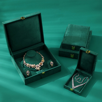 Nouvel ensemble de bijoux 2026, coffret de luxe en MDF avec boîte en tissu suédé