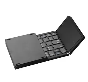 Teclado portátil B089T Mini três teclas dobrável BT 64 teclas Touchpad dobrável sem fio para IOS Android iPad Tablet Phone