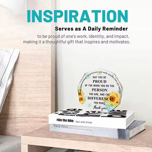 Souvenir en acrylique personnalisé en forme d'hexagone pour la Saint-Valentin, ornement artisanal <span class=keywords><strong>de</strong></span> bureau pour les amis et la famille - Product Image 2