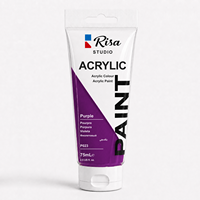 Risa Studio Tubes de Peinture Acrylique 75ml, 37 Couleurs, Qualité Artiste, Vibrantes, Fournitures de Peinture Professionnelles pour Toile, Bois, Kits DIY