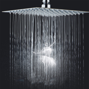 10-Inch Square Chrome Stainless Steel High Pressure and High Flow Ultra-Thin Design-Pressurized <strong>Shower</strong> Head - Product Image 4