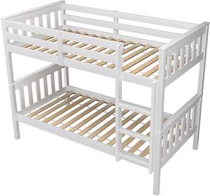 <span class=keywords><strong>Lit</strong></span> <span class=keywords><strong>superposé</strong></span> moderne en pin massif Linrun Meija de 3 pieds, blanc, avec échelle à <span class=keywords><strong>hauteur</strong></span> réglable pour les chambres d'enfants - Product Image 3