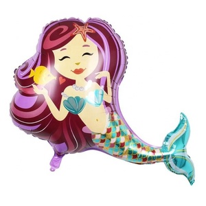 Décorations pour fête thème sirène violet, ballons en sarcelle pour enfants, ornement de gâteau, piscine, <span class=keywords><strong>petite</strong></span> sirène, thème de fête d'<span class=keywords><strong>anniversaire</strong></span> - Product Image 5