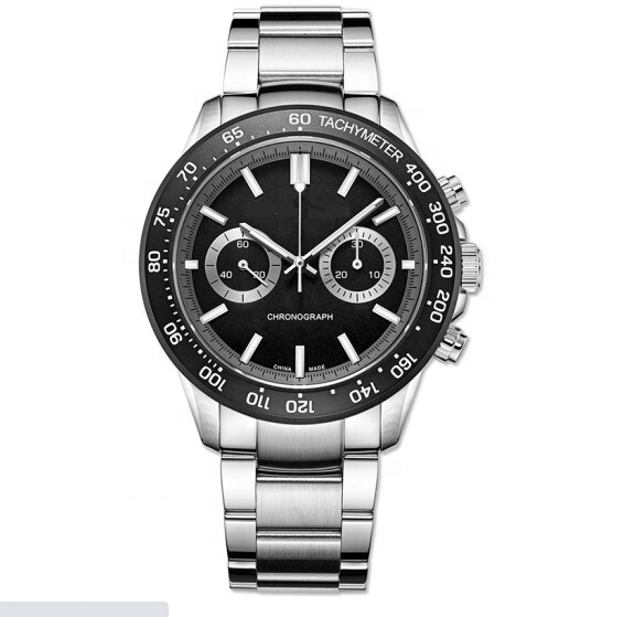 Chronograph Silver Dial Mechanical Seagull ST1901 Movement Watches Men Automatic Stainless Steel Sapphire Wristwatch for Men