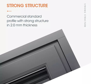 Bonne Isolation Thermique et <span class=keywords><strong>Phonique</strong></span> Moderne 3D Modèle Conception Portes Coulissantes En Aluminium avec Grille - Product Image 4