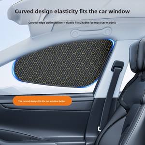 HONGLILAI ST-2417 Pare-soleil de pare-brise avant en cuir pliable pour voiture, rideaux isolants thermiques, panneaux adhésifs électrostatiques, intérieur - Product Image 1