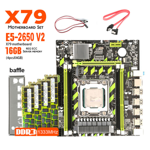 Set Motherboard M.<span class=keywords><strong>2</strong></span> X79G X79 dengan Kombo LGA2011 Xeon E5 2650 V2 CPU 4 Buah X 4GB = <span class=keywords><strong>16GB</strong></span> Memori ECC Baru - Product Image 1