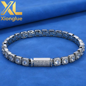 Sugar <b>Chain</b> Pink Stainless Steel <b>Iced</b> <b>Out</b> Miami 12mm 14mm Vvs Moissanite Diamond Cuban Link <b>Chain</b> Bracelet for Men Party - Product Image 2