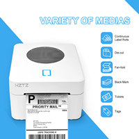Printer Label Thermal Desktop 4 inci dengan Perekat, Mesin Cetak Barcode Nirkabel untuk Pengiriman dan Bisnis Kecil