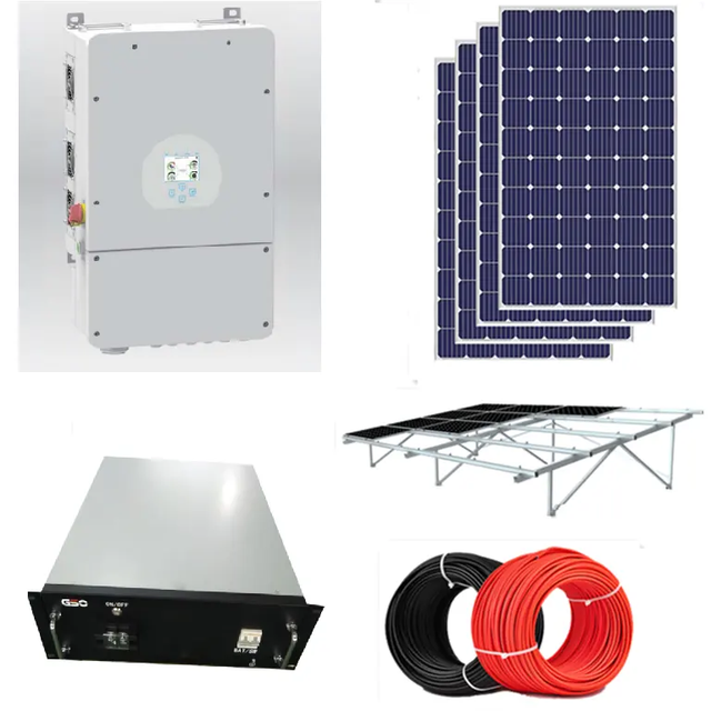 Solar Panel 3KW 5KW 8KW Solar Photovoltaic System Solar Power Kit 10KW 20KW 30KW Off Grid Hybrid Solar Energy System for Home
