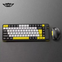 LVKIDRON Clavier et Souris Gaming Sans Fil 2.4G Double Mode 86 Touches 1600dpi Couleurs Bonbon Anti-Ghosting Multimédia