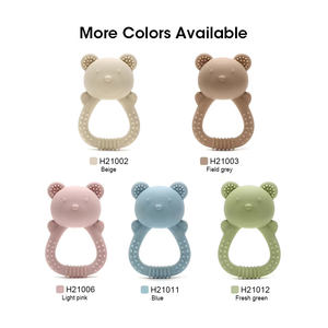 Mordedor de Silicona de Grado Alimenticio para Bebés, Juguete de Sonajero con Forma de Animal de Dibujos Animados, Libre de BPA, Juguete Musical Educativo Sensorial para Bebés de 0 a 24 <span class=keywords><strong>Meses</strong></span> - Product Image 4