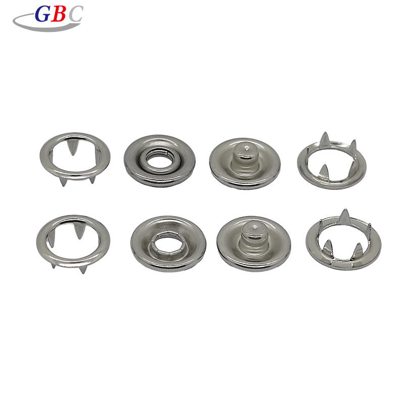 Custom Spring Prong Brass Shank Snap Buttons 10mm Eco-Friendly Plating ...