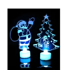 Luz LED Multicolor creativa para árbol de Navidad, adornos navideños para decoración interior