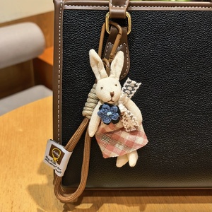 Llavero de conejo de tela 3D de peluche con luz, diseño de animal, para coche, teléfono, bolso de mujer, accesorio de tela, 2026 - Product Image 5