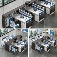 Ensemble de mobilier de bureau modulaire ICON Steady, poste de travail de luxe pour 2 à 6 personnes, table de travail moderne en bois, bureau design.