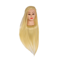 Perruque synthétique Jerry Curl de 24 pouces, 4 couleurs, modèle de tête de mannequin de salon, perruque nouée à la main pour la coupe de cheveux
