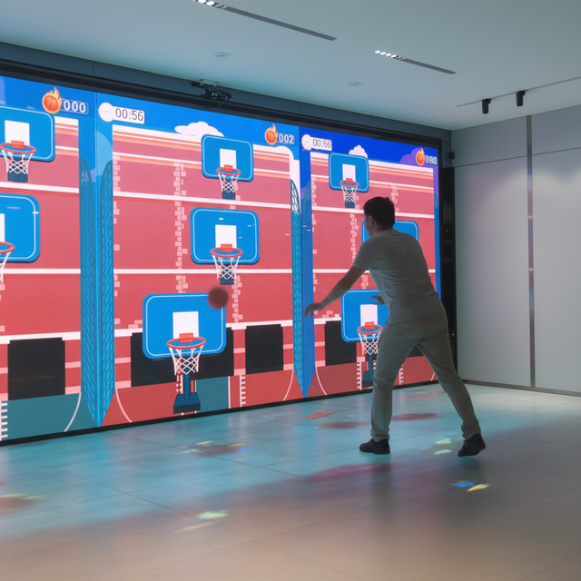 Laser Sensor Touch Wall Interactive Ball Smash Projection Wall Magic Wall Projector Kids Games for Entertainment