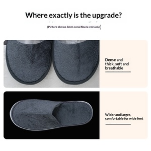 Chaussons jetables à bout fermé antidérapants <span class=keywords><strong>et</strong></span> épaissis pour hôtels, maisons d'hôtes, voyages, salons de beauté <span class=keywords><strong>et</strong></span> usage domestique toutes saisons - Product Image 2