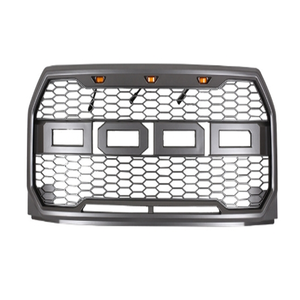 Rejilla de malla negra mate estilo Raptor 15-17 con emblema + luz LED apta para <span class=keywords><strong>Ford</strong></span> <span class=keywords><strong>F150</strong></span> para luces de parrilla <span class=keywords><strong>Ford</strong></span> <span class=keywords><strong>F150</strong></span> - Product Image 2