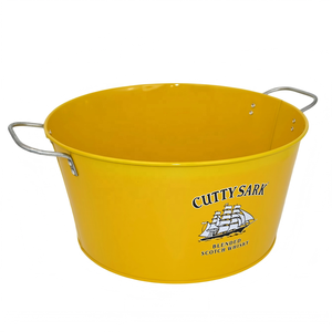Seau à glace en métal étamé personnalisé de grande capacité 12L avec poignée pour refroidir la bière, le champagne, le vin – Idéal pour les fêtes, bars, restaurants – OEM/ODM - Product Image 1